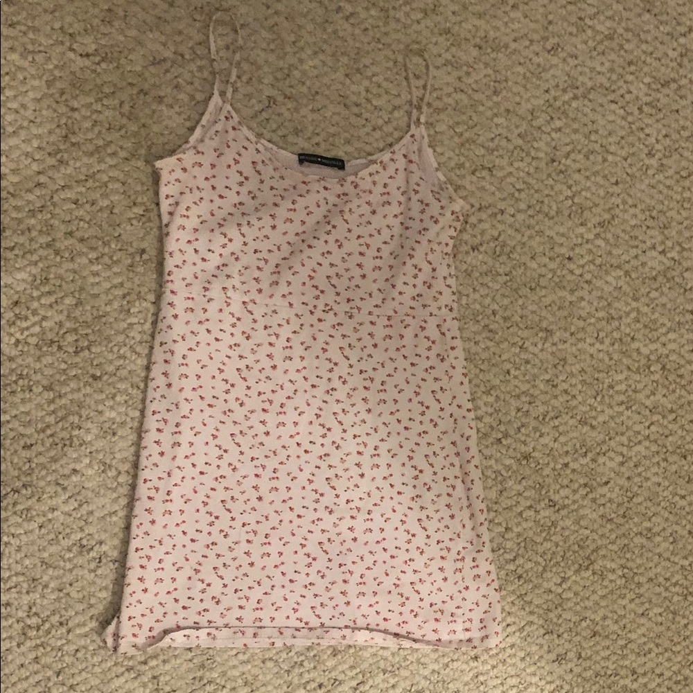 Pink and white flowered Brandy Melville dress